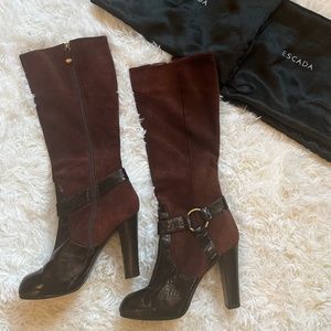 Escada Knee Hight Brown Boots - image 1